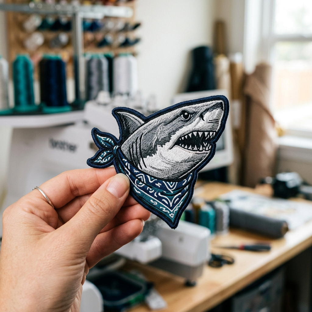 Finished custom embroidered patch