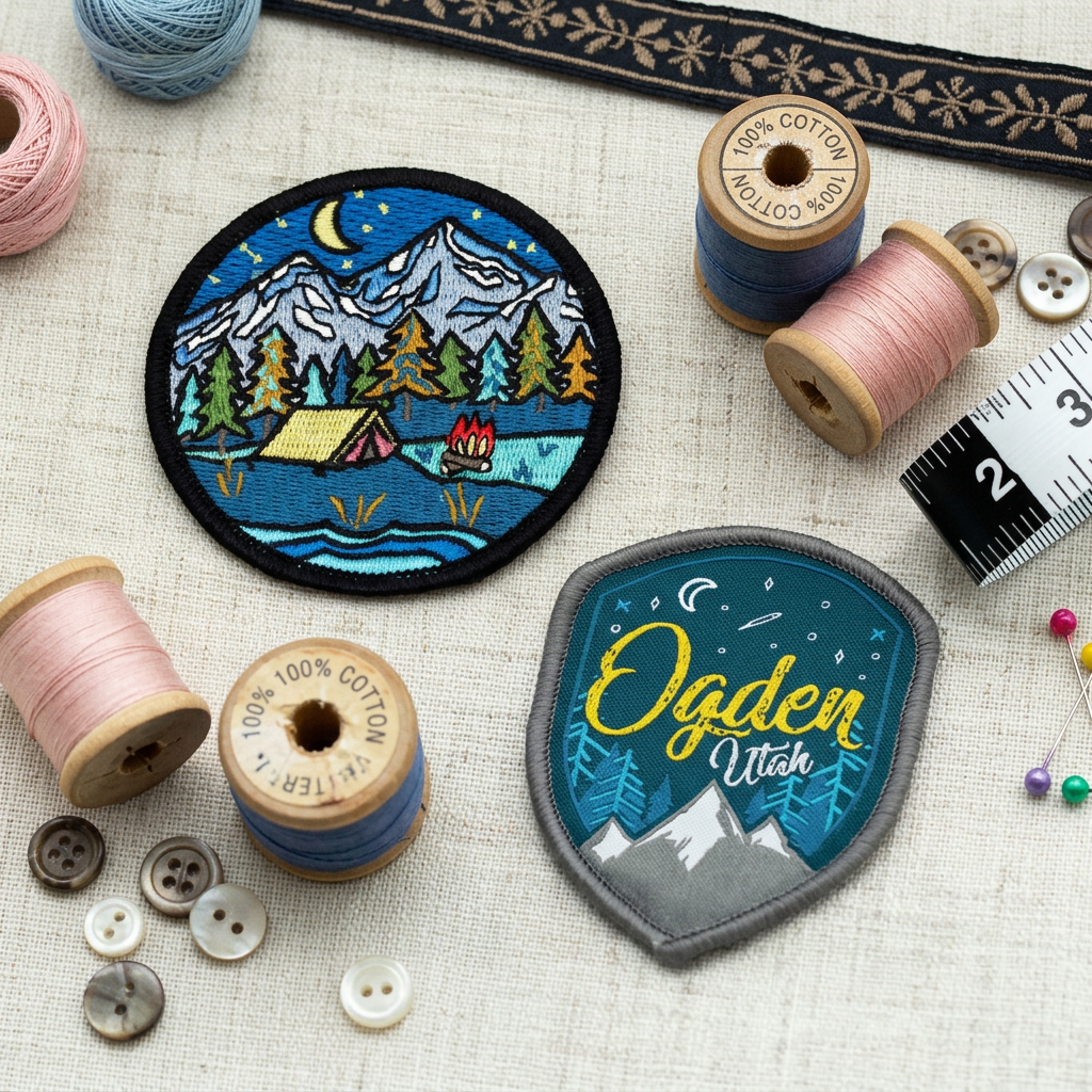 embroidered vs woven patches
